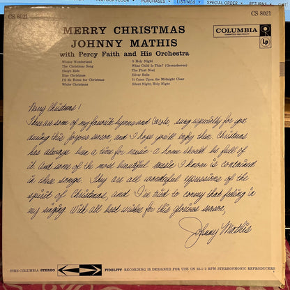 Johnny Mathis - Merry Christmas *PITMAN* | Near Mint (NM) Near Mint (NM)-