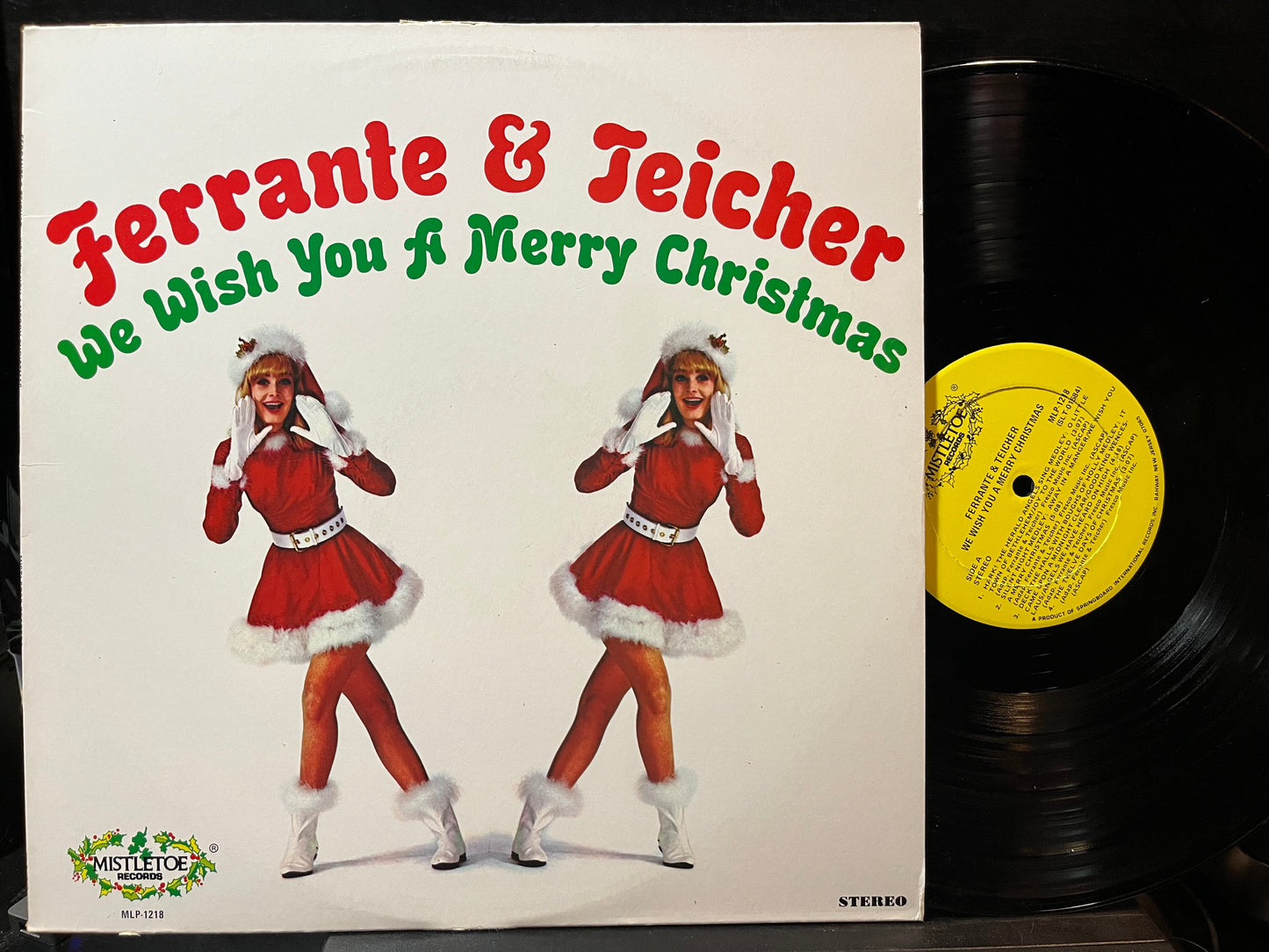 Ferrante & Teicher - We Wish You A Merry Christmas (VINYL LP MISTLETOE MLP-1218 1975) | USED Near Mint (NM or M-) Near Mint (NM)-