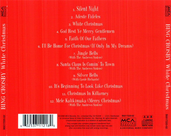 Bing Crosby - White Christmas (CD) | Near Mint (NM) Near Mint (NM)-