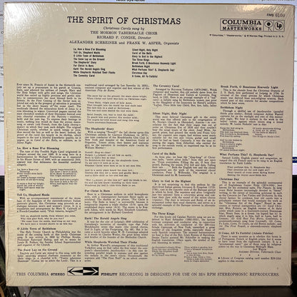 Mormon Tabernacle Choir - The Spirit Of Christmas: Christmas Carols Sung By The Mormon Tabernacle Choir (VINYL) | Near Mint (NM or M-)-