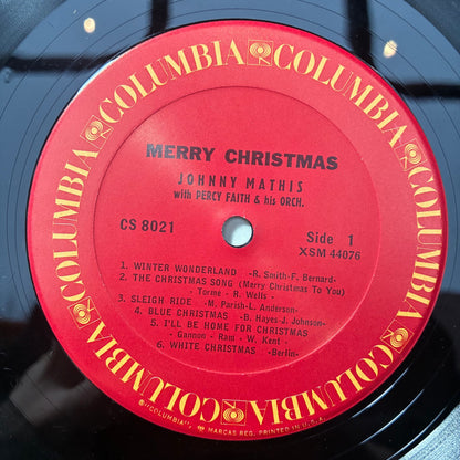 Johnny Mathis - Merry Christmas (VINYL) | Very Good Plus (VG+) Very Good Plus (VG+)-