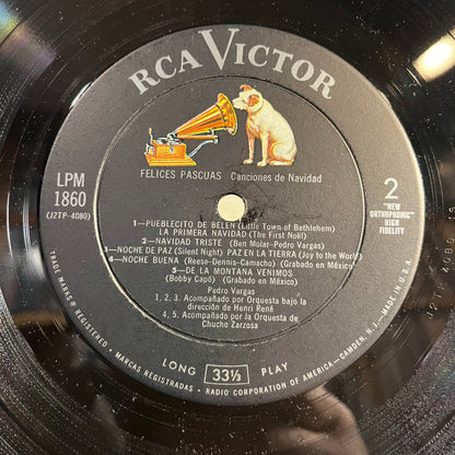 Pedro Vargas - Felices Pascuas - Canciones De Navidad por Pedro Vargas | Very Good (VG) Excellent (EX)-