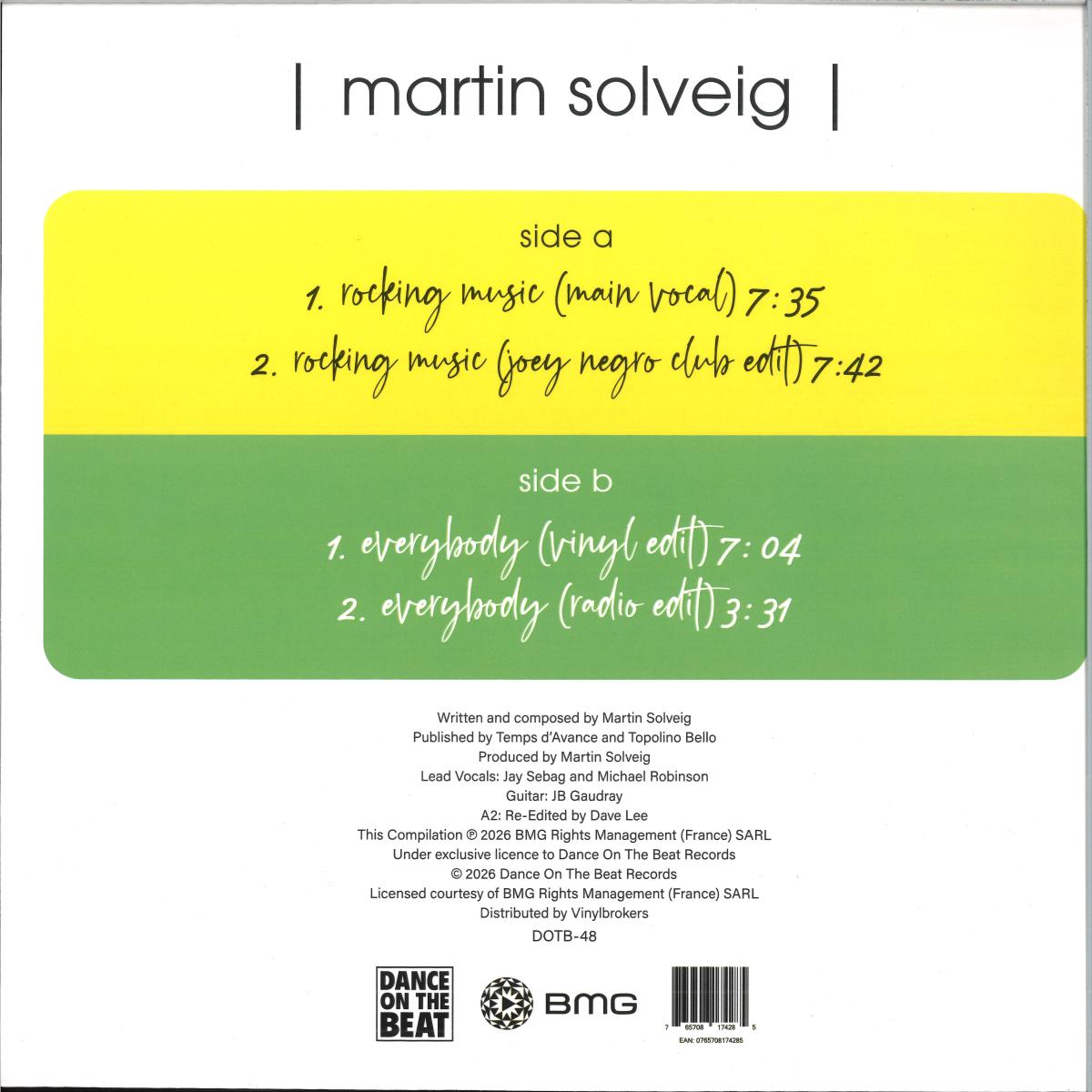 Martin Solveig - Rocking Music / Everybody (YELLOW VINYL 12" Dance On The Beat DOTB-48) | NEW-