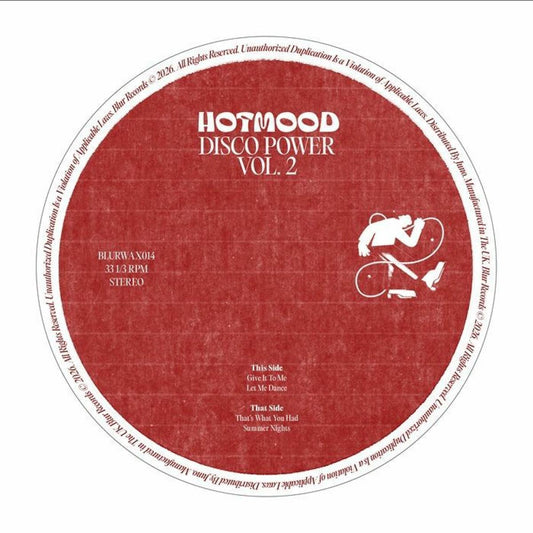 Hotmood - (PRESALE 08/14/26) Disco Power EP Vol 2 (VINYL 12" Blur BLURWAX014) | NEW Mint (M) Mint (M)-