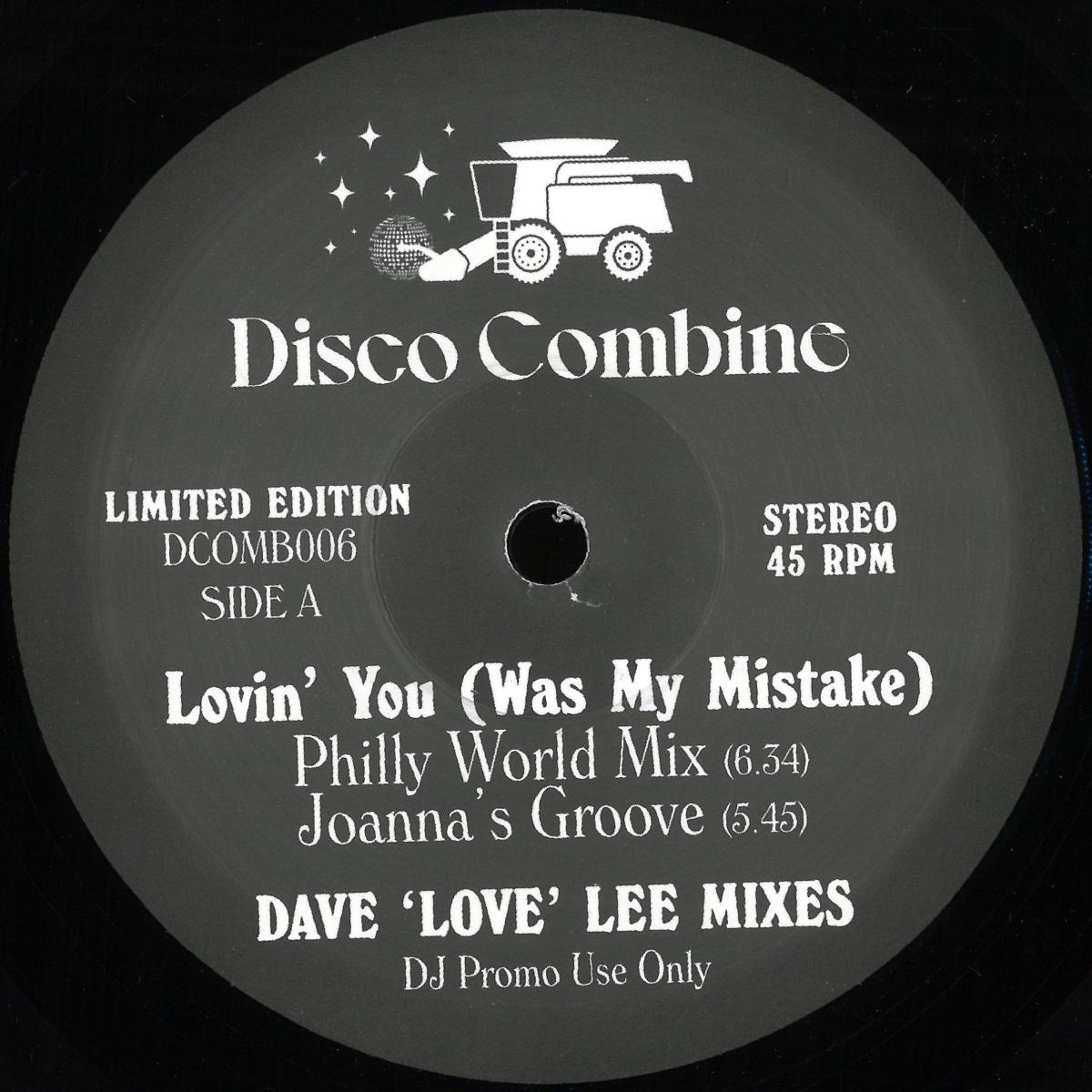 Disco Combine - Lovin' You / How I Love New York (Dave 'Love' Lee Mixes) (VINYL 12" Disco Combine DCOMB006) | NEW Mint (M) Mint (M)-