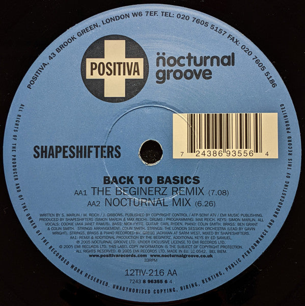 Shapeshifters - Back To Basics (VINYL) | Near Mint (NM) Generic-