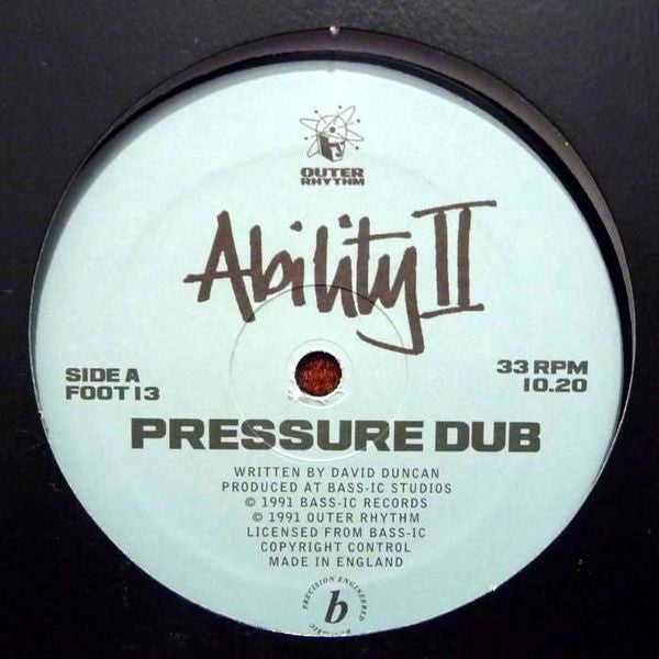 Ability II - Pressure Dub | Mint (M) Mint (M)-