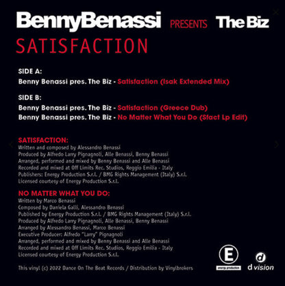 Benny Benassi - Satisfaction (VINYL) | Mint (M) Mint (M)-