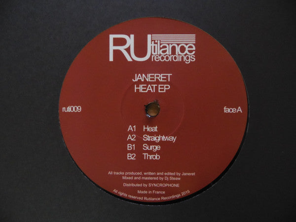 Janeret - Heat EP (VINYL) | Mint (M) Generic-