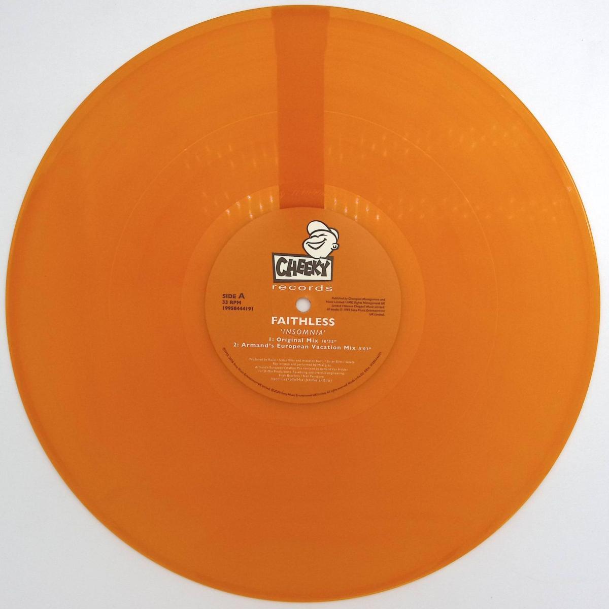 Faithless - Insomnia: 30th Anniversary (IMPORT 12" ORANGE VINYL LP CMG 19958444191) | NEW Mint (M) Mint (M)-