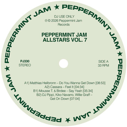 Various - (PRESALE 08/14/26) Peppermint Jam Allstars Vol 7 (VINYL 12" Peppermint Jam PJ330 2026) | NEW-