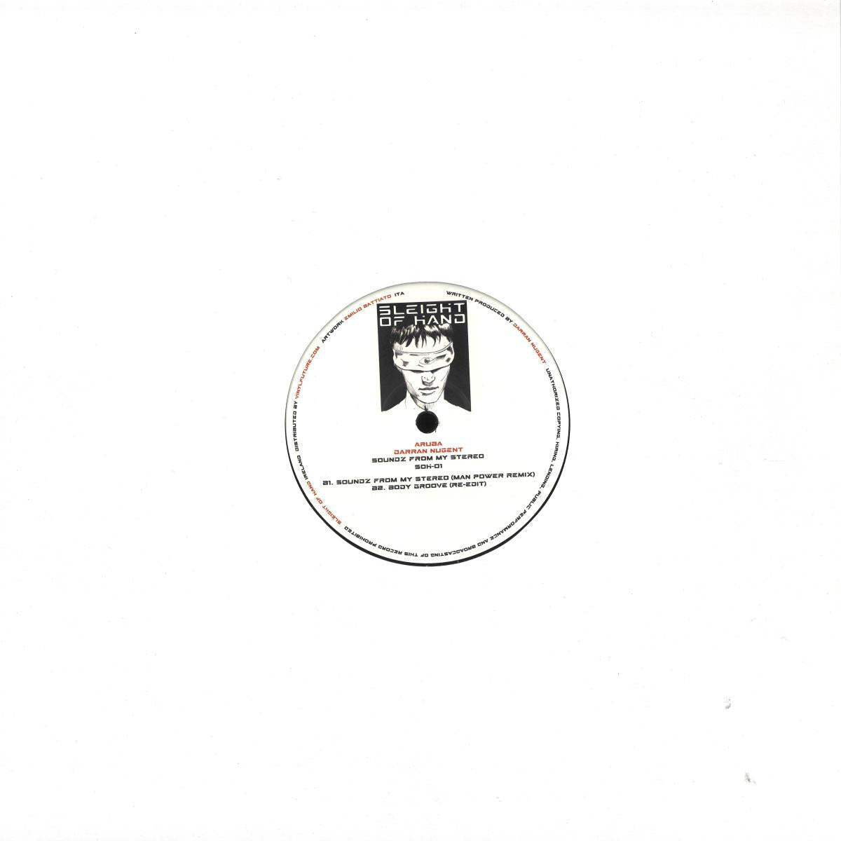Aruba, Darran Nugent - Soundz From My Stereo (VINYL 12" Sleight of Hand SOH-01) | NEW Mint (M) Mint (M)-