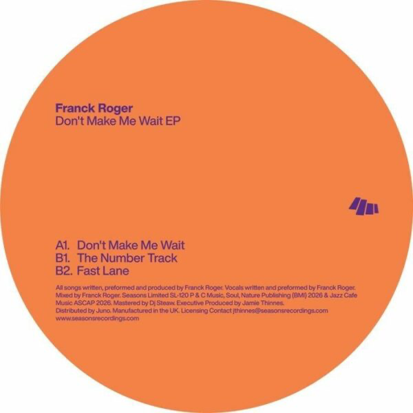 Franck Roger - (PRESALE 6/22/26) Don’t Make Me Wait EP (VINYL) | Mint (M) Mint (M)-