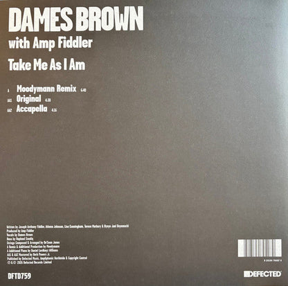 Dames Brown & Amp Fiddler - Take Me As I Am (Moodymann Remix) | Mint (M) Mint (M)-