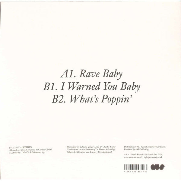 Cinthie - Rave Baby (VINYL) | Mint (M) Mint (M)-