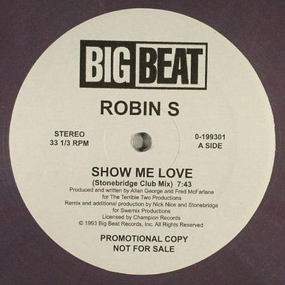 Robin S. - Show Me Love / Love For Love (VINYL) | Mint (M) Generic-