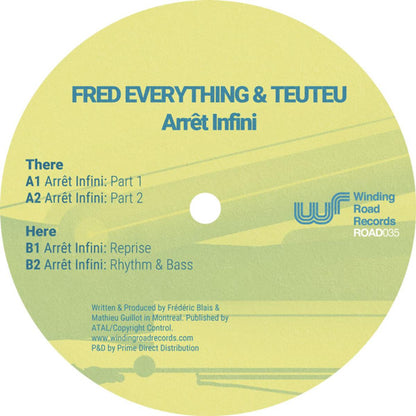 Fred Everything & Teuteu - (PRESALE 08/21/26) Arrêt Infini (VINYL 12" Winding Road records ROAD035) | NEW-