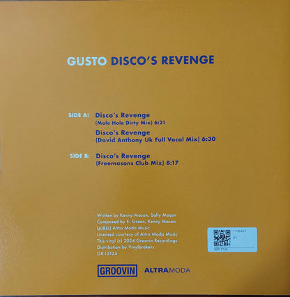 Gusto - Disco's Revenge (BLUE VINYL) | Mint (M) Mint (M)-