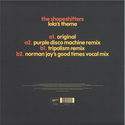 The Shapeshifters - Lola’s Theme (VINYL 12" GLITTERBOX GLITS092 2026) | NEW-