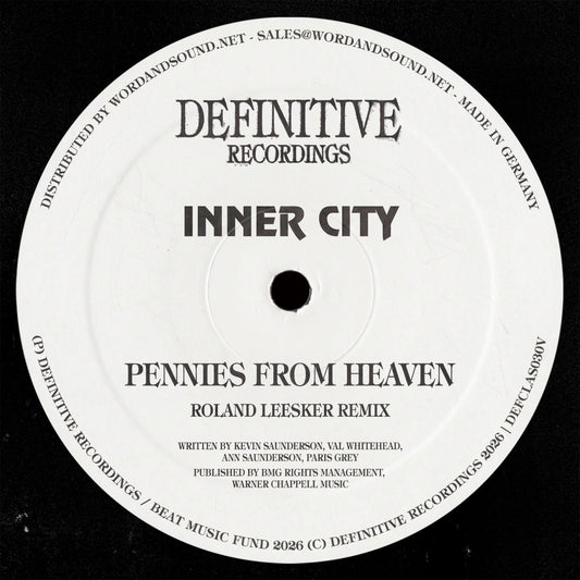 Inner City - (PRESALE 08/07/26) Pennies From Heaven (VINYL 12" Definitive DEFCLAS030V) | NEW Mint (M) Mint (M)-