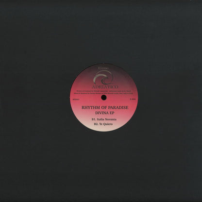Rhythm Of Paradise - (PRESALE TBD) Divina EP (VINYL 12" Ritmo Adriatico RTD001) | NEW Mint (M) Mint (M)-