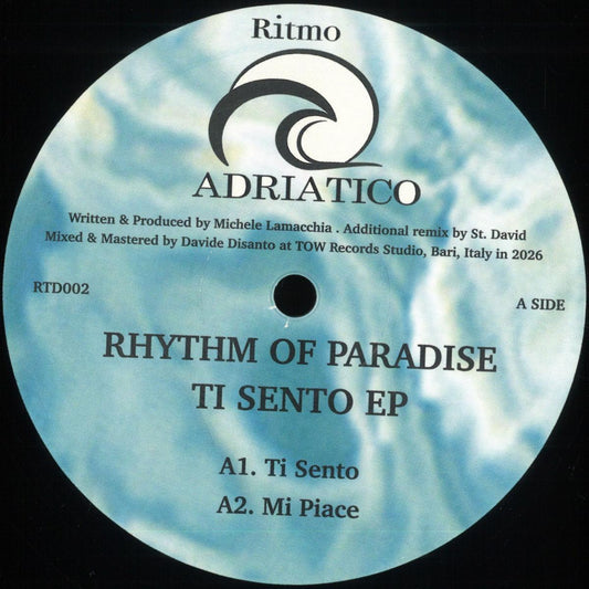 Rhythm Of Paradise - Ti Sento (VINYL 12" Ritmo Adriatico RTD002 2026) | NEW-