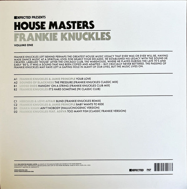 Frankie Knuckles - House Masters (Volume One) | Mint (M) Mint (M)-