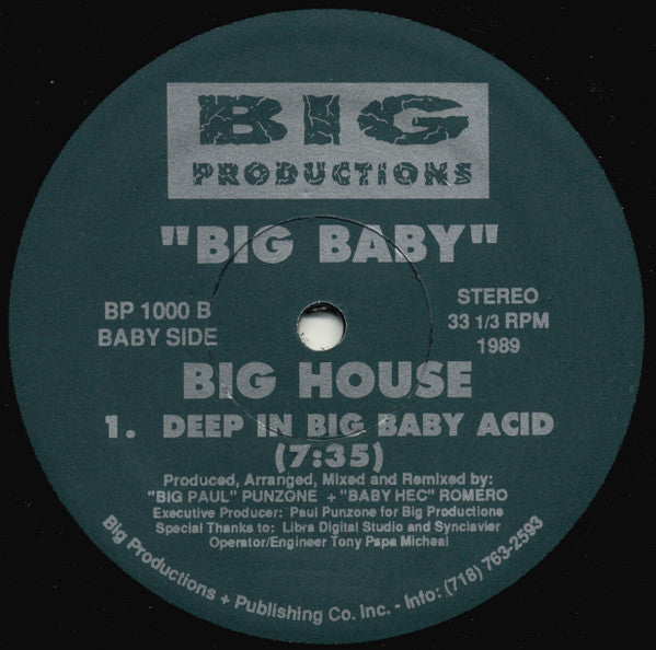 Big Baby - Big House (VINYL LP) | Excellent+ (EX+) Generic-