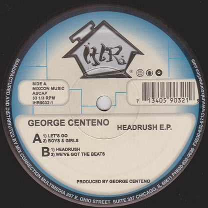George Centeno - Headrush E.P. (VINYL LP) | Excellent+ (EX+) Generic-