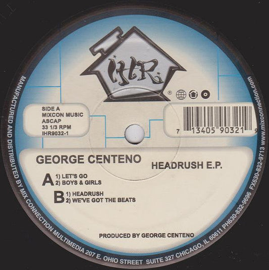 George Centeno - Headrush E.P. (VINYL LP) | Excellent+ (EX+) Generic-