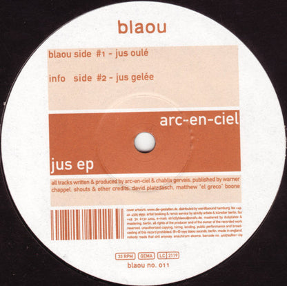 Arc-En-Ciel - Jus EP (VINYL) | Excellent (EX)-