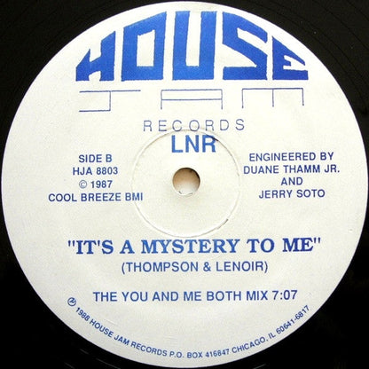 LNR - Work It To The Bone (VINYL 12" HOUSE JAM HJA 8803 1988) | USED Excellent (EX) Generic-