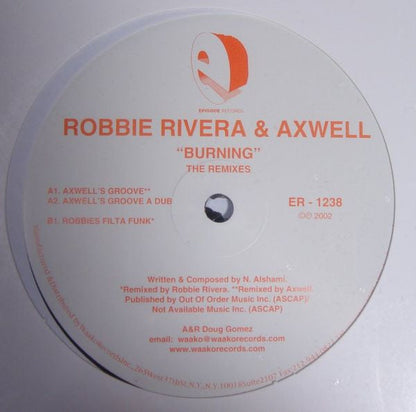 Robbie Rivera - Burning (The Remixes) (VINYL) | Near Mint- (NM-) Excellent+ (EX+)-