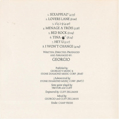 Georgio (2) - Sexappeal (Georgio's Greatest 12" Mixes)(CD) | Near Mint (NM) Near Mint (NM)-