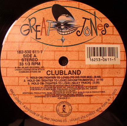Clubland - Hold On (Tighter To Love) (VINYL) | Near Mint (NM) Near Mint (NM)-