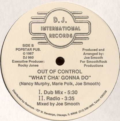 Out Of Control - What Cha' Gonna Do | Near Mint (NM) Near Mint (NM)-