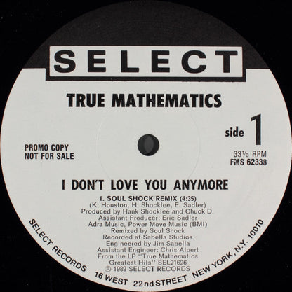 True Mathematics - I Don't Love You Anymore | Near Mint (NM) Very Good Plus (VG+)-