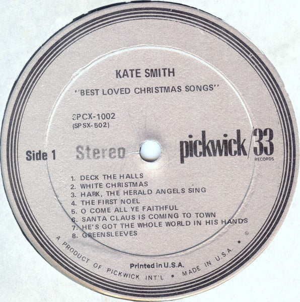 Kate Smith (2) - O Come All Ye Faithful | Near Mint (NM) Near Mint (NM)-