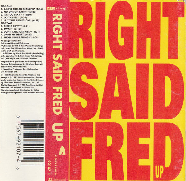 Right Said Fred - Up *CASSETTE* | Near Mint (NM) Near Mint (NM)-