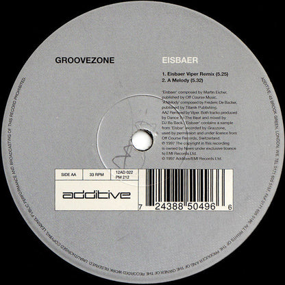 GrooveZone - Eisbaer | Near Mint (NM) Very Good Plus (VG+)-