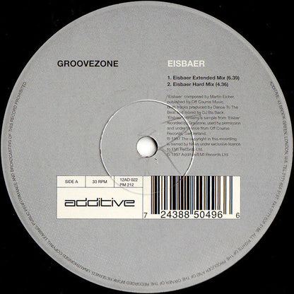 GrooveZone - Eisbaer | Near Mint (NM) Very Good Plus (VG+)-