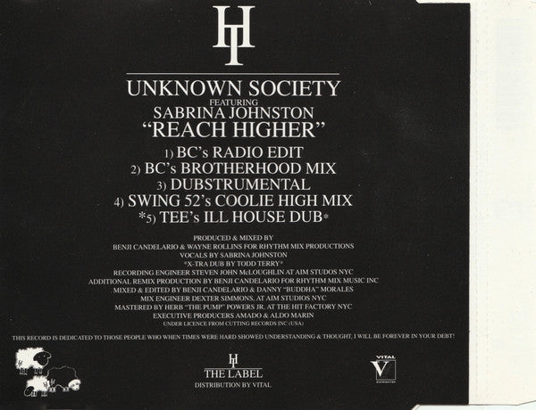 Unknown Society - Reach Higher (CD) | Near Mint (NM) Near Mint (NM)-