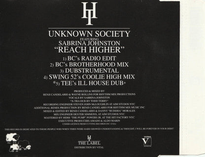 Unknown Society - Reach Higher (CD) | Near Mint (NM) Near Mint (NM)-