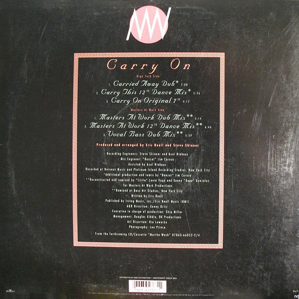 Martha Wash - Carry On (VINYL) | Near Mint (NM) Excellent (EX)-