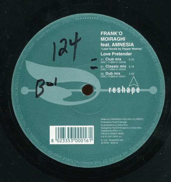 Frank 'O Moiraghi - Love Pretender (VINYL) | Near Mint (NM) Near Mint (NM)-