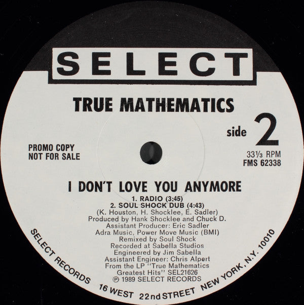 True Mathematics - I Don't Love You Anymore | Near Mint (NM) Very Good Plus (VG+)-