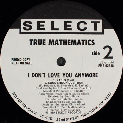 True Mathematics - I Don't Love You Anymore | Near Mint (NM) Very Good Plus (VG+)-