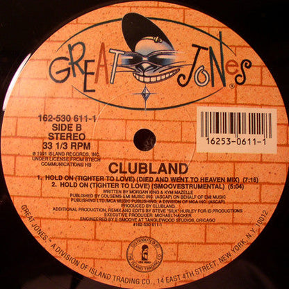 Clubland - Hold On (Tighter To Love) (VINYL) | Near Mint (NM) Near Mint (NM)-