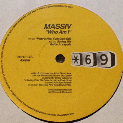 Massiv' - Who Am I | Near Mint (NM) Excellent (EX)-