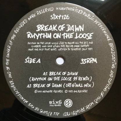 Rhythm On The Loose - Break Of Dawn | Near Mint (NM) Very Good Plus (VG+)-